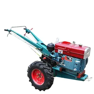 Attrezzature per agricoltori 18hp 20hp manuale a mano mini motore diesel 2 ruote motozappa a piedi trattore per l'agricoltura