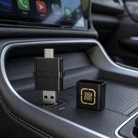 Kit Carplay Android Auto Nirkabel 2 in 1, Adaptor USB Type-C, Konektor Cepat, Dongle Carplay, USB-C Nirkabel