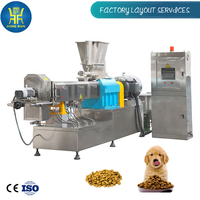 Ligne de production entièrement automatique d'aliments pour animaux de compagnie, extrudeuse électrique à deux vis en acier inoxydable pour aliments pour chiens et chats