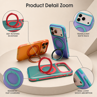 Coque magnétique de luxe rotative à 360° pour iPhone 18 17 16 15 14, étui hybride translucide mat en TPU PC TPE, vente en gros