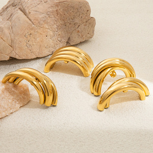 Barrettes à cheveux en forme de U, multi-couches, plaquées or, pour femmes, accessoire de coiffure pour usage quotidien - Product Image 1