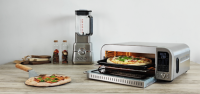 Four à pizza électrique 18L à commande tactile 2000W 400°C, contrôlé par application, en acier inoxydable, multifonction, pour comptoir, usage domestique