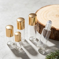 Flacon compte-gouttes rond en verre personnalisé de 1 ml, 2 ml, 3 ml, 5 ml, 10 ml pour emballage cosmétique