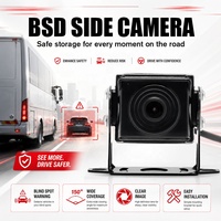 Caméra intelligente AI pour camion lourd avec WiFi, MDVR 4 canaux, 4G, GPS, DVR mobile, système d'alarme anti-collision et d'alerte d'angle mort BSD