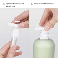 100ml 200ml emballage cosmétique de luxe givré surface douce toucher presser lotion pour le corps lavage hôtel shampooing bouteilles avec pompe