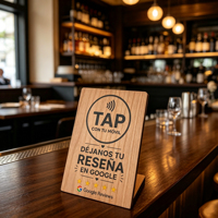 Carte de contrôle d'accès sans contact NFC RFID programmable en bois 13,56 MHz personnalisée pour restaurants, support Google Review avec puce 213