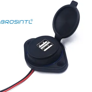 BROSINTL อินพุต BC051KB 12V 24V,เอาต์พุต5V 3.1A 2.1A ช่องเสียบพอร์ต USB คู่พร้อมไฟแบ็คไลท์ LED