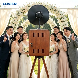 Cabina de Fotos de Madera con Servicio de Autoservicio, Soporte para Cámara DSLR, Pantalla Táctil, Anillo de Luz LED, Soporte para <span class=keywords><strong>Impresora</strong></span>, <span class=keywords><strong>Alquiler</strong></span> para Eventos - Product Image 2