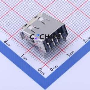 903-242B2023S10210 <b>USB</b> <b>Connector</b> SMD <b>Connector</b> ( <b>Connector</b> Type: Type-A )( Protocol Standard: <b>USB</b> 2.0 )( Gender: Female ) - Product Image 2