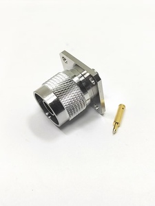 공장 공급 RFvoton N 수 플러그 패널 플랜지 4 홀 25.4mm * 25.4mm 납땜 Rg141 Rg402 Rf 동축 커넥터 재고 ROHS - Product Image 4