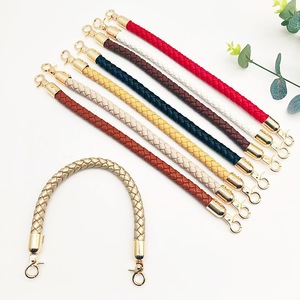 Replacement PU Leather <b>Braided</b> Bag Straps 2 Pcs Universal Metal Swivel Hooks DIY <b>Accessories</b> Black (60cm) - Product Image 3