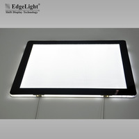 Boîte lumineuse LED sans fil double face pour commande, menu de restaurant, affichage publicitaire magnétique en acrylique, panneau d'affichage de menu d'hôtel noir CF9