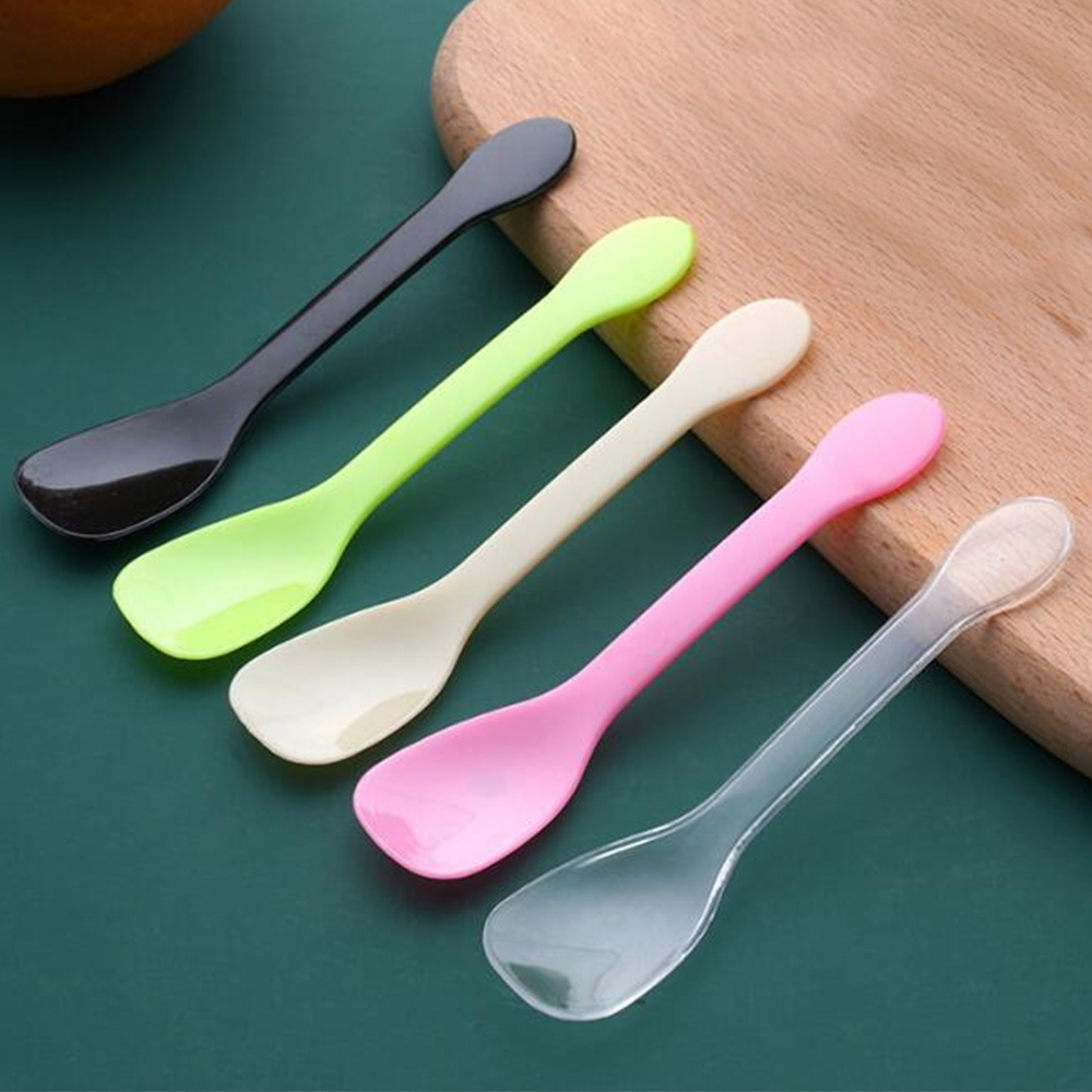 Kleine Einweg-Bunte Plastiklöffel für Eis und Dessert, 102mm