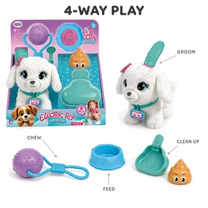 SY Nouveauté : Ensemble de jouets interactifs en peluche chiot qui fait <span class=keywords><strong>des</strong></span> crottes avec accessoires de toilettage et boîte de transport pour jeu de rôle pour enfants - Product Image 5