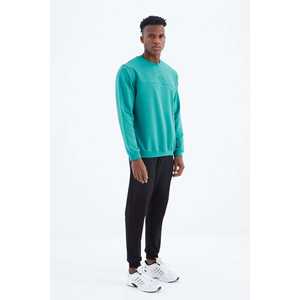 Ensemble de survêtement pour homme Keith, vert marine et noir, décontracté, respirant, sweat-shirt et pantalon, 320 g/m² - Product Image 2