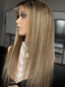 Perruques Lace Front sans colle Blonde Ombre HD 13x5 Patch Lace Front Perruques Original Cheveux Humains 100% Raw Virgin Lace Perruques - Product Image 2