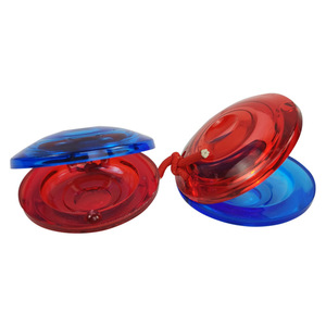 Castañuelas transparentes rojas y azules, instrumentos musicales de percusión para niños de 2 a 6 años, juguete unisex - Product Image 4