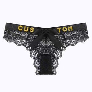 NUEVO <span class=keywords><strong>Tanga</strong></span> Personalizado <span class=keywords><strong>con</strong></span> Nombre y Letra, <span class=keywords><strong>Tanga</strong></span> Sexy de Encaje <span class=keywords><strong>con</strong></span> Letra en la Espalda y Lazo, <span class=keywords><strong>Tanga</strong></span> para Mujer <span class=keywords><strong>Madura</strong></span> - Product Image 6