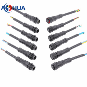 2 ~ 8Pin LED chiếu sáng không thấm nước LED Dây nịt đúc M12 1 ~ 6A điện kim loại + nhựa Nam Nữ Cáp nối IP65 cắm - Product Image 3