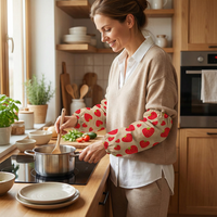 Nappe de table en coton imprimé anti-taches, protection complète de la table à manger