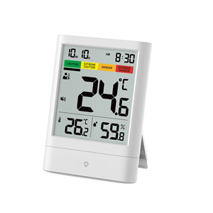 Station météo numérique d'intérieur avec grand écran LCD, moniteur de température et d'humidité, jauge et alarme intelligente somatosensorielle YGH - Product Image 1