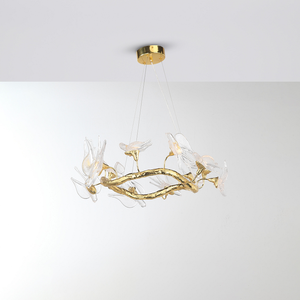 <span class=keywords><strong>Rondine</strong></span> rame ramo soggiorno lampadario Hotel Villa sala da pranzo camera da letto arte uccello vetro lampadario luce - Product Image 4