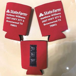 Custom Promotional State Farm Neoprene Can Magnet Stubby Cooler Beer Coozies Collapsible Can Cooler - Product Image 4