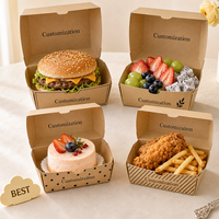 Boîte à emporter personnalisée en gros pour frites, burgers et ailes de poulet – Contenant alimentaire anti-graisse de qualité alimentaire pour restaurants et traiteurs