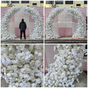 Nuevo y Popular Arco Decorativo Blanco en Forma <span class=keywords><strong>de</strong></span> Cuerno para Bodas, Decoración <span class=keywords><strong>de</strong></span> Puerta <span class=keywords><strong>de</strong></span> Escenario, Arco <span class=keywords><strong>de</strong></span> <span class=keywords><strong>Flores</strong></span> Artificiales <span class=keywords><strong>de</strong></span> 3m - Product Image 3