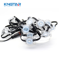 Venta caliente 30mm 24V RGB LED Punto de luz Píxeles UCS1903 Cable negro IP67 Impermeable Xconnector Edificio al aire libre Parque temático Plástico