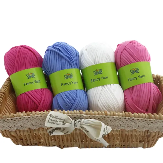 SMBメーカーの編み物用綿100% Tシャツ織り毛糸かぎ針編み