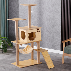 Gmtपेट थोक अनुकूलित बिल्ली खिलौना छोटी बिल्ली बिल्ली घोंसले स्क्रैचिंग पोस्ट जंपिंग मंच सार्वभौमिक लकड़ी की बिल्ली चढ़ाई फ्रेम - Product Image 3