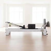 Appareil de Pilates Reformer en Bois Portable et Réglable pour la Maison et la Salle de Sport – Entraînement de Yoga et de Santé pour Améliorer la Force Corporelle
