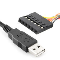 Cable de Programación Serial USB a TTL UART de 5V 3.3V RS232 de 6 Pines para Arduino Raspberry Pi, OEM Ftdi Ft232rl Pl2303 Cp2102