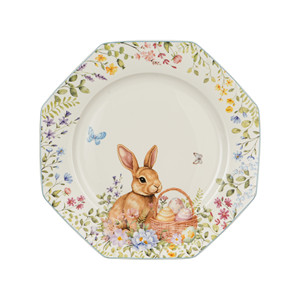 CASA HEMERA Juego de <span class=keywords><strong>Vajilla</strong></span> de Cerámica de 24 Piezas con Diseño de Conejito de Pascua - Lindos Platos y <span class=keywords><strong>Vajilla</strong></span> de Porcelana para Regalo Festivo y Fiestas en Casa - Product Image 3