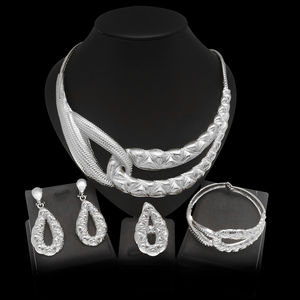 Yulaili-collar <span class=keywords><strong>de</strong></span> plata <span class=keywords><strong>de</strong></span> arabia Saudita chapado en oro <span class=keywords><strong>de</strong></span> 24 quilates, joyería <span class=keywords><strong>de</strong></span> diseño simple, color plateado, brasileño, gran oferta, <span class=keywords><strong>2022</strong></span> - Product Image 3