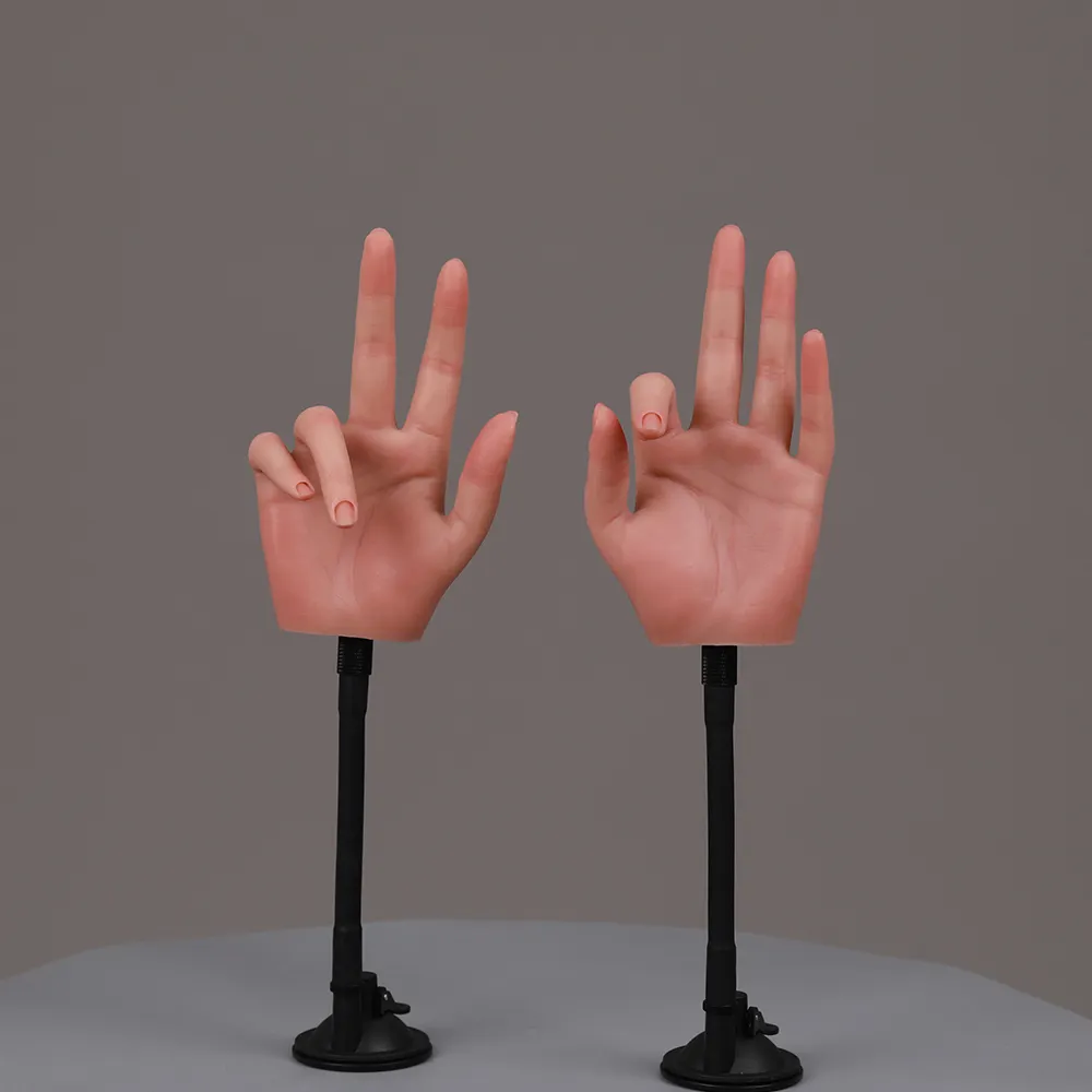 Силиконовая реалистичная модель руки для девушек, искусственные ногти, текстура, улучшенная технология для показа ювелирных изделий и практики маникюра