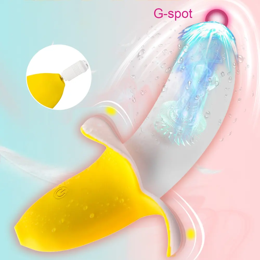 XIAER OEM/ODM vibrierende Klitoris saugen Sexspielzeug Massage g Punkt Mini Silikon Frau Vagina Erwachsenen Bananen Vibrator
