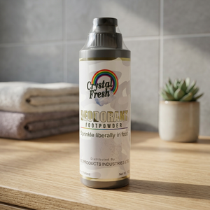 CRYSTAL FRESH Poudre déodorante pour les pieds et le corps unisexe 110 G FPL-110 Citronnelle Certifiée ISO9001 - Product Image 1