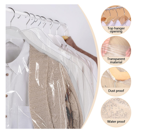 Sac de vêtement en <span class=keywords><strong>plastique</strong></span> PE-BD PE-HD transparent personnalisé à prix bon marché sur rouleau pour l'emballage des costumes vêtement - Product Image 5