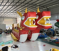 Bateau dragon à deux têtes 18 places, bateau gonflable géant à double voie, bateau banane dragon