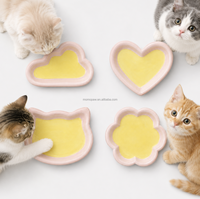 MoMoPaw Tapis de léchage pour chat en céramique de qualité alimentaire, forme chat, compatible lave-vaisselle, pour alimentation lente