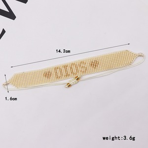 Estilo bohemio hecho a mano Optovaya Prodazha Brasletov Iz Bisera para mujer DIOS diseño de letras joyería de la Amistad pulsera de moda principal - Product Image 6