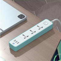 Conexión eléctrica de tira de alimentación de extensión universal de salida múltiple con puerto de cargador 3USB y control de interruptor maestro