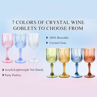 Verres à vin en plastique transparent en gros, gobelets en plastique, verres à boire pour réceptions de mariage, grands événements et fournitures de fête