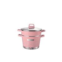Couscoussier commercial en aluminium à 2 niveaux de 28 cm, ensemble de casseroles vapeur pour aliments