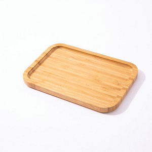 Plateau de service rectangulaire en bambou, motif bois naturel, pour thé, fruits, usage résidentiel - Product Image 1
