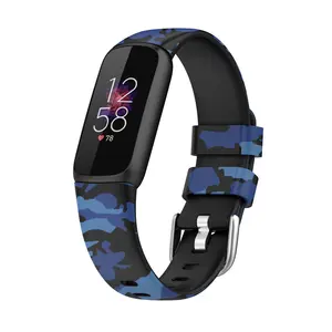 Aangepaste Siliconen Sport Polsband Vervanging Onderdeel Voor Fitbit Luxe Smart Band Band Horloge Polsband Armband Accessoires