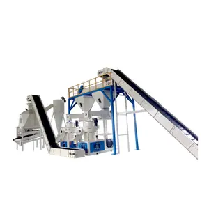 High Config Factory Directly Dust-free Wood Pellet Process Line Biomass Waste Wood Chips Sawdust Pellet Production Line with CE