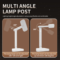 Lampe de bureau multifonctionnelle rechargeable à LED avec porte-stylos, protection des yeux, veilleuse, style moderne pour étudiants et bureau à domicile